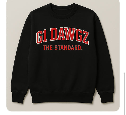 Adult Black & Red Crewneck Standard